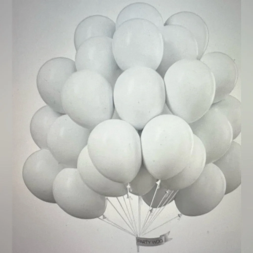 PartyWoo White Balloons Brand New